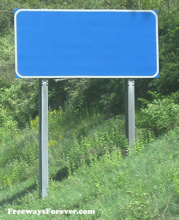 Completely Blank Sign Along the Interstate