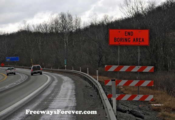 End Boring Area Construction Highway Sign